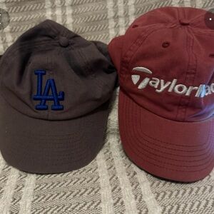 TaylorMade Men's r7 Baseball Hat Cap Golf Logo Summer Red Adjustable& LA Dodgers